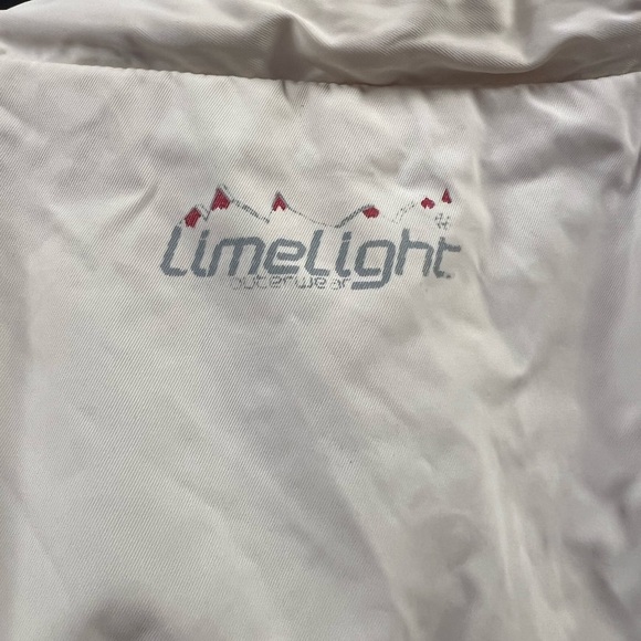 Y2K vintage Limelight Ski Jacket Shell Red and White Sz M - Picture 11 of 15